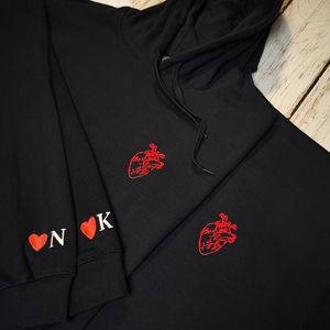 Komplet dla par haftowane serce 