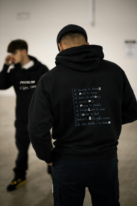 Bluza z motywem albumu Pro8l3m Ground Zero+ tekst piosenki na plecach