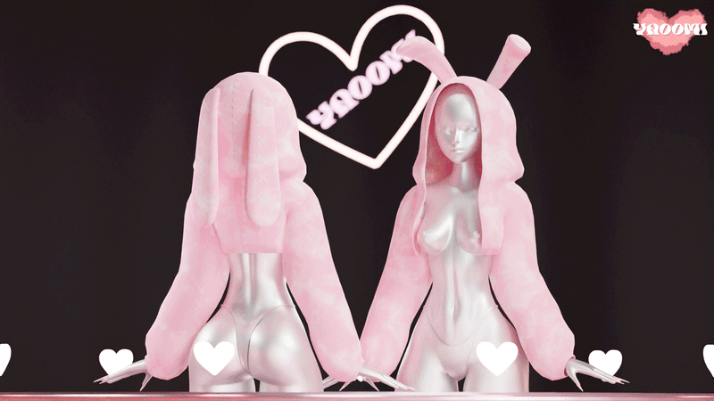 Bunny Hoodie Set with ears for VRChat