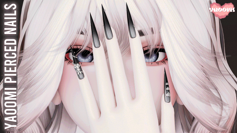 Pierced Nails with Charms for VRChat [FREE IN NITRO]