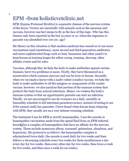 EPM (Equine Protozoal Myeloencephalitis) Handout