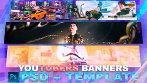 YOUTUBERS PSD PACK + TEMPLATE by Aleo.