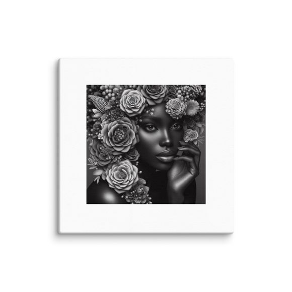 Black &amp; White Floral Beauty No.2