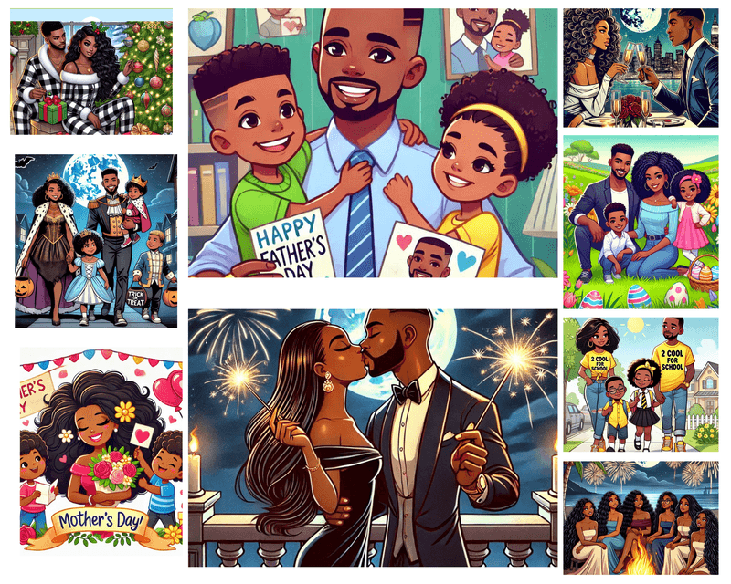 2025 US Calendar Blk Fam (Digital File ONLY)