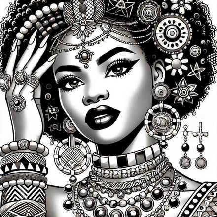 Beautiful Black Queen No.9