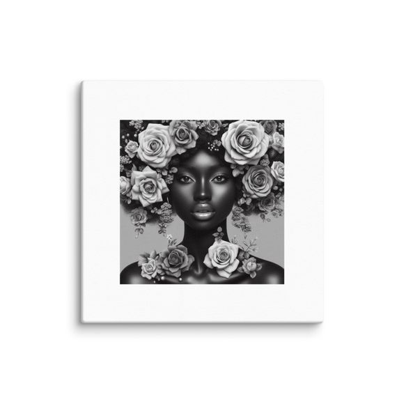 Black &amp; White Floral Beauty No.3