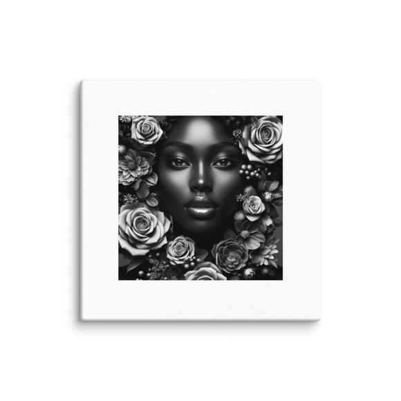 Black &amp; White Floral Beauty No.1