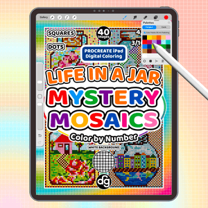 Life in a Jar | Procreate Digital Coloring for iPad