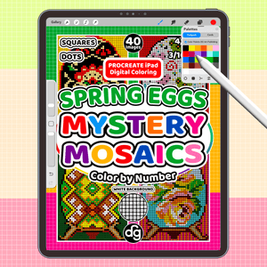 Spring Eggs | Procreate Digital Coloring for iPad
