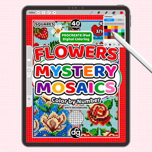 Flowers | Procreate Digital Coloring for iPad