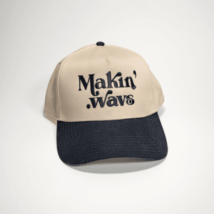 Makin&#x27; .Wavs Baseball Cap in Two-Tone Navy &amp; Cream