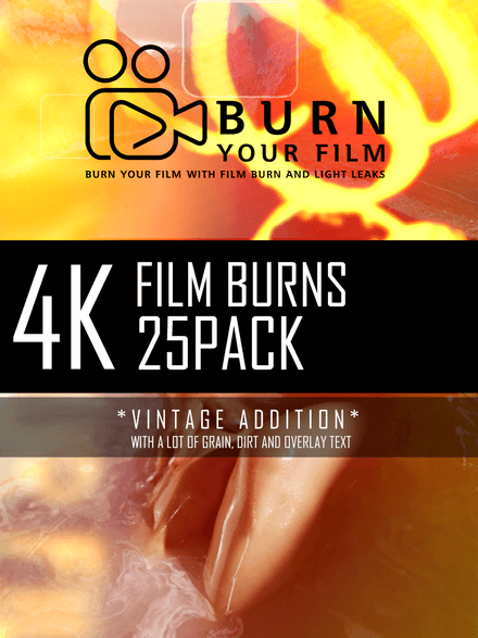 4K Light Leak / Film burns overlays 25Pack *vintage addtion* - COMING SOON