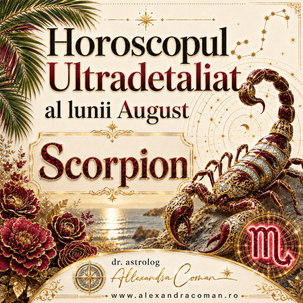 Scorpion- Horoscopul Ultradetaliat al lunii August 
