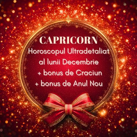 Capricorn- Horoscop Ultradetaliat Decembrie+2 bonusuri speciale