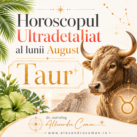 Taur- Horoscopul Ultradetaliat al lunii August 