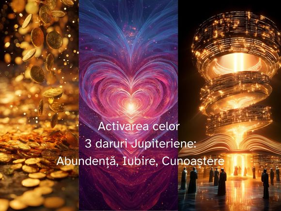 Activarea Celor Trei Daruri Jupiteriene: Abundența • Iubire • Cunoaștere   