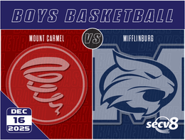 12-11-25 Boys Basketball - Mount Carmel vs Mifflinburg
