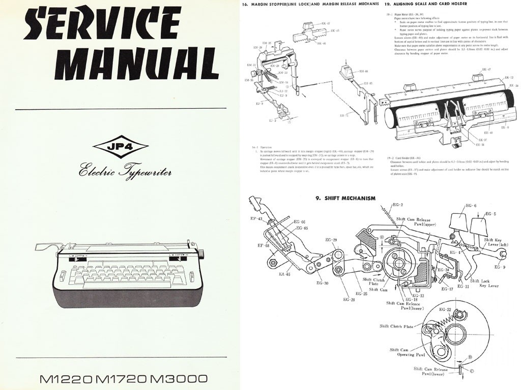 Brother JP4 Electric Portable Typewriter Repair Adjus