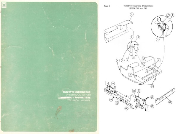 Underwood Olivetti Model 700, 702 Electric Typewriter Service Manual