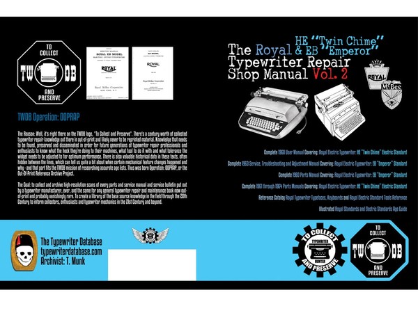 The Royal HE “Twin Chime” & EB “Emperor” Typewriter Repair Shop Manual Vol. 2