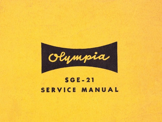 Olympia SGE-21 Electric Typewriter Service Repair Adjustment Manual