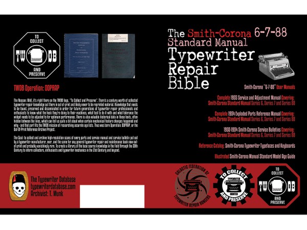 The Smith-Corona Series 6-7-88 Standard Typewriter Repair Bible