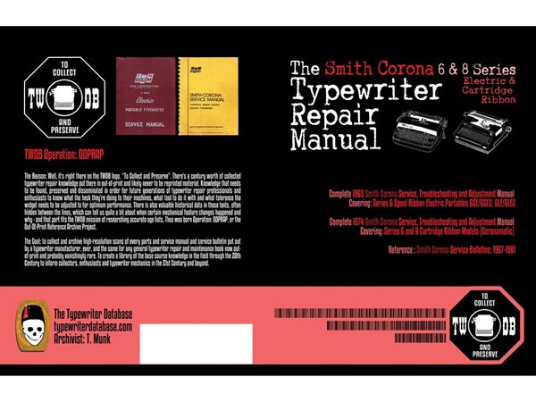 The Smith Corona 6 & 8 Series Electric & Cartridge Ribbon Typewriter Repair Manual