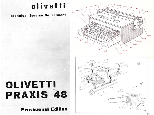 Olivetti Praxis 48 Electric Typewriter Service Repair Adjustment Manual