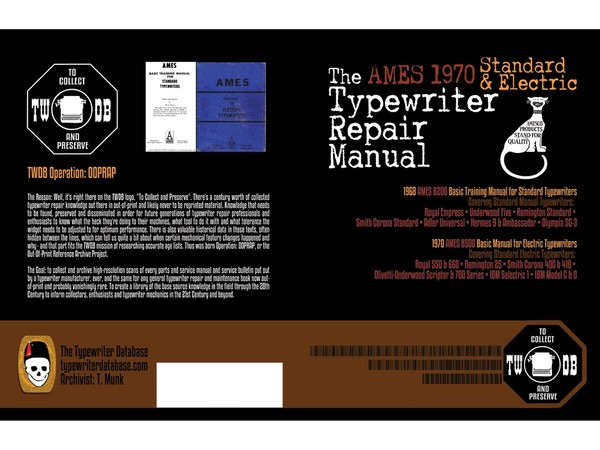 The 1970 AMES Standard & Electric Typewriter Repair Manual