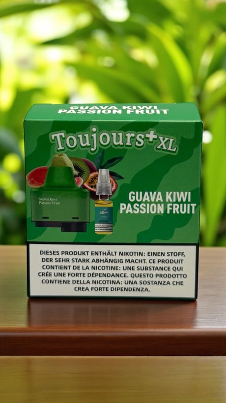 Guava kiwi passion fruit pod