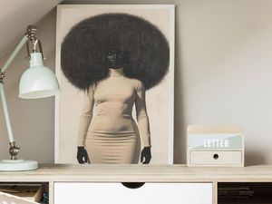 Afro Woman Elegant Print-Digital Files: JPG