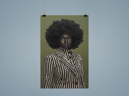 Poster Print, Queen of the Stripes