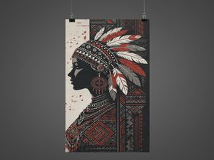 Poster Print, Shadows of Black Native Heritage