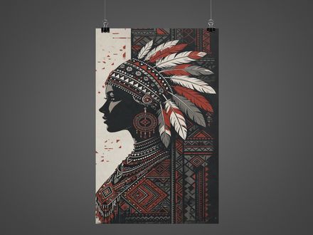 Poster Print, Shadows of Black Native Heritage