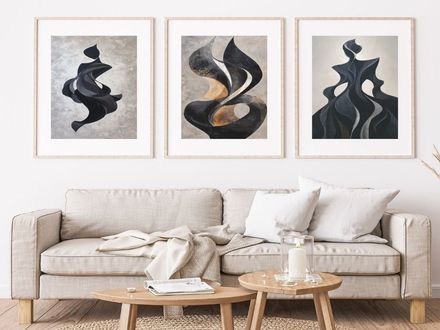  Motion Abstract Shadow Dance — (Set of 3)- Digital Files: JPG