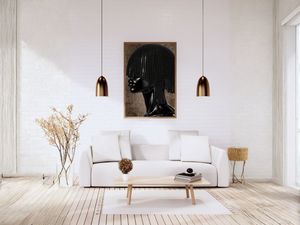 Noir Beaded Silhouette Poster Print