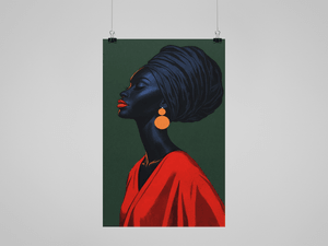 Poster Print, Graceful Pose Afrocentric 