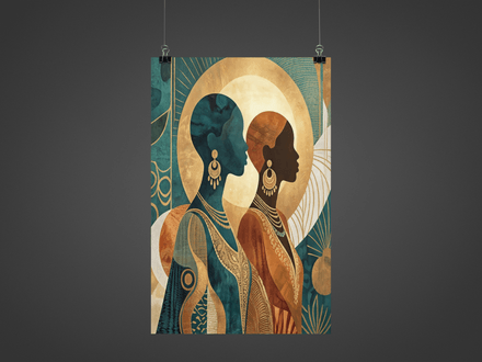 Poster Print, Art Deco Geometry