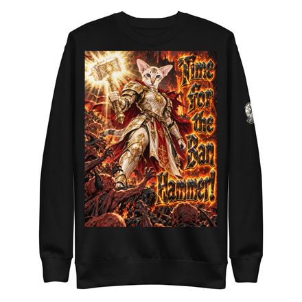 Arwen the Paladin — Ban Hammer Premium Crewneck Sweatshirt