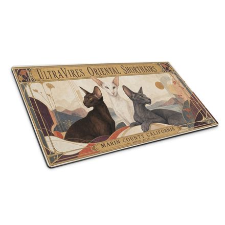 UltraVires Oriental Shorthair Art Nouveau Desk Mat