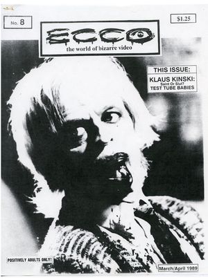 Ecco Vol 1 No 8, 1989 Klaus Kinski Amateur Horror California Axe Massacre Hi Res Download