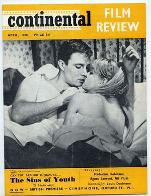 CFR April 1960 Sins of Youth Continental Film Review  SEXPLOITATION Art House Cinema