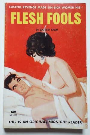 Lust Revenge Pulp Sleaze FLESH FOOLS 1963 Midnight Reader Sin Sick Women Paperback