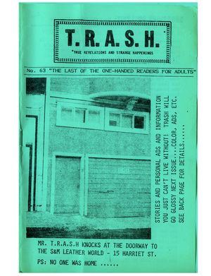 T.R.A.S.H. #63, 1983 - Vintage Gay Zine TRUCKERS - STH - HI RES Digital Download 