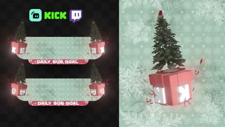 FREE Christmas Sub Goal Overlays