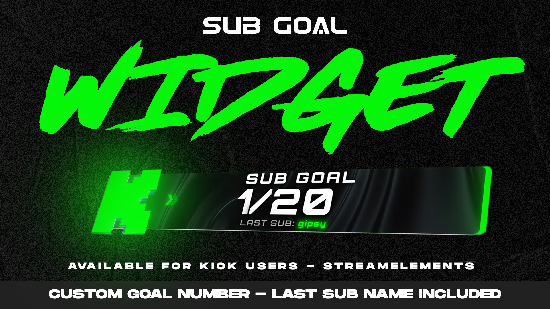 FREE/Premium 4x Sub Goal Overlays