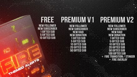 FREE Fire Themed Full Screen Alerts Pack (Fire Series)