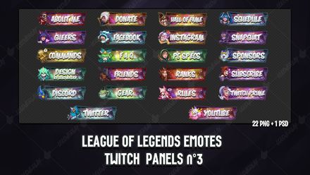 ✅ LEAGUE OF LEGENDS EMOTES - TWITCH PANELS #3