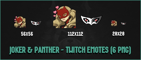 ✅ JOKER &amp; PANTHER - TWITCH EMOTES