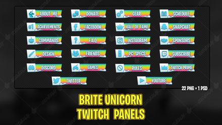 ✅ BRITE UNICORN - TWITCH PANELS N°2